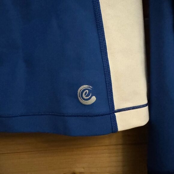 Calme Johnny Was Size Medium Endurance Black Blue Mesh Zip Up Performance Jacket - Picture 2 of 13